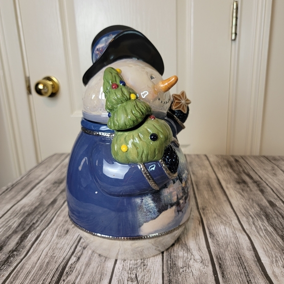 Bradford Exchange Thomas Kinkade Snowman Cookie Jar - Picture 7 of 15